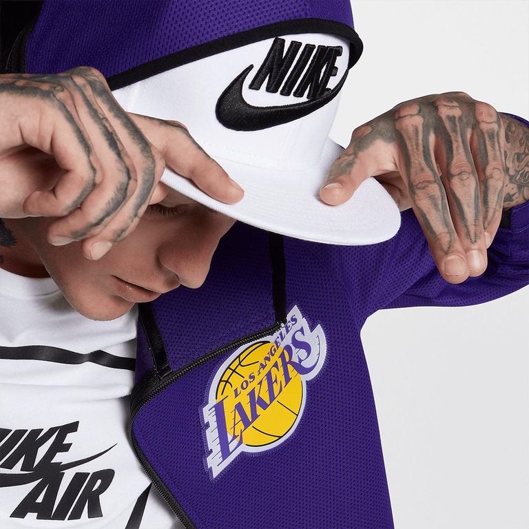 Jaqueta Nike Los Angeles Lakers Therma Flex Showtime Masculina - Foto 5