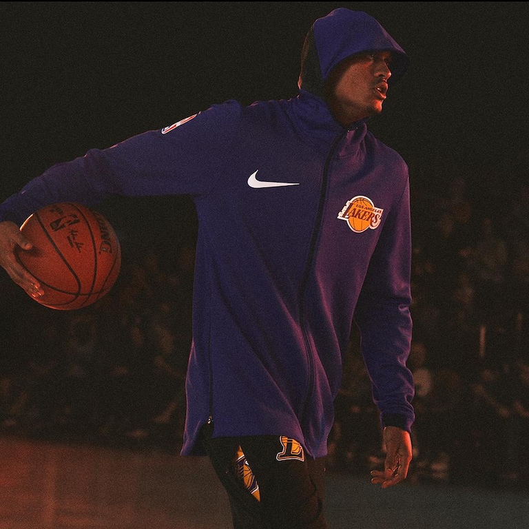 Jaqueta Nike Los Angeles Lakers Therma Flex Showtime Masculina - Foto 7