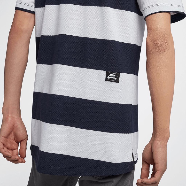 Camisa Polo Nike SB Dri-Fit Stripe Masculina - Foto 4
