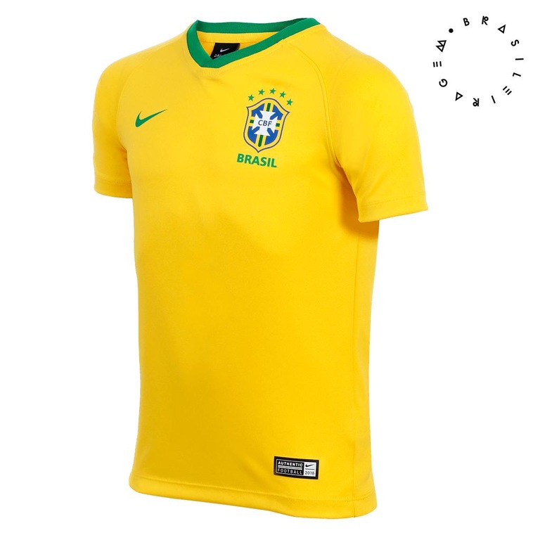 Camisa Nike Brasil I 2018/19 Torcedor Infantil - Foto 1