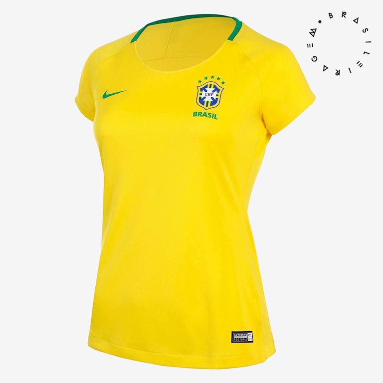 Camisa Nike Brasil I 2018/19 Torcedora Feminina - Foto 1