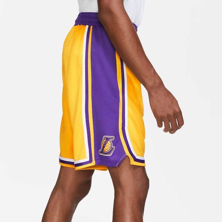 Shorts Nike Los Angeles Lakers Icon Edition Swingman Masculino - Foto 8