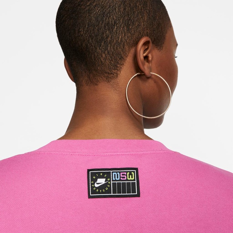 Blusão Nike Sportswear French Terry Crew Feminino - Foto 4