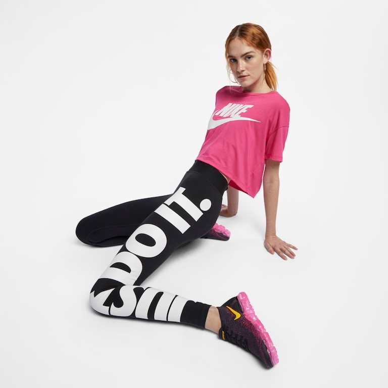 Legging Nike Sportswear Leg-a-see "Just do It" Feminina - Foto 4