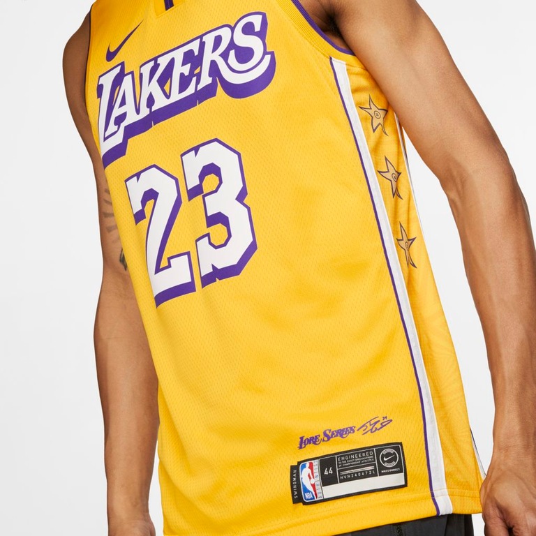 Regata Nike LeBron James Lakers City Edition Unissex - Foto 6