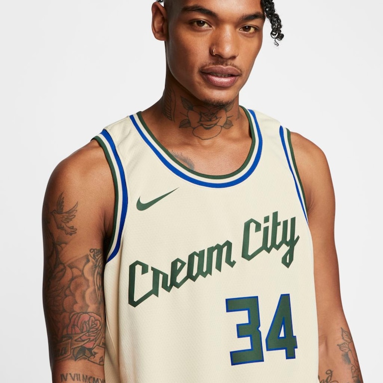 Regata Nike Giannis Antetokounmpo Bucks City Edition Unissex - Foto 4