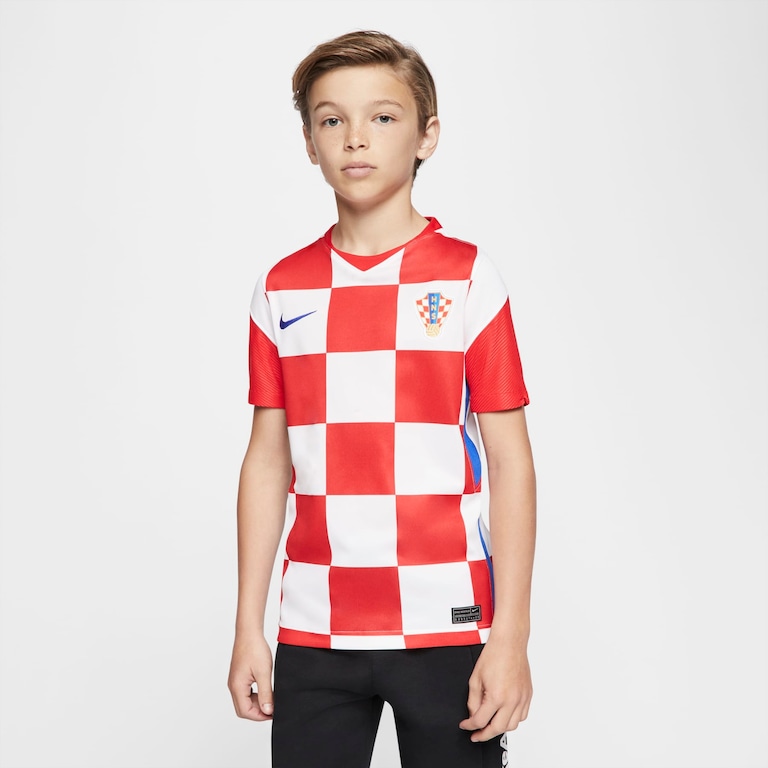 Camisa Nike Croácia I 2020/21 Torcedor Pro Infantil - Foto 1