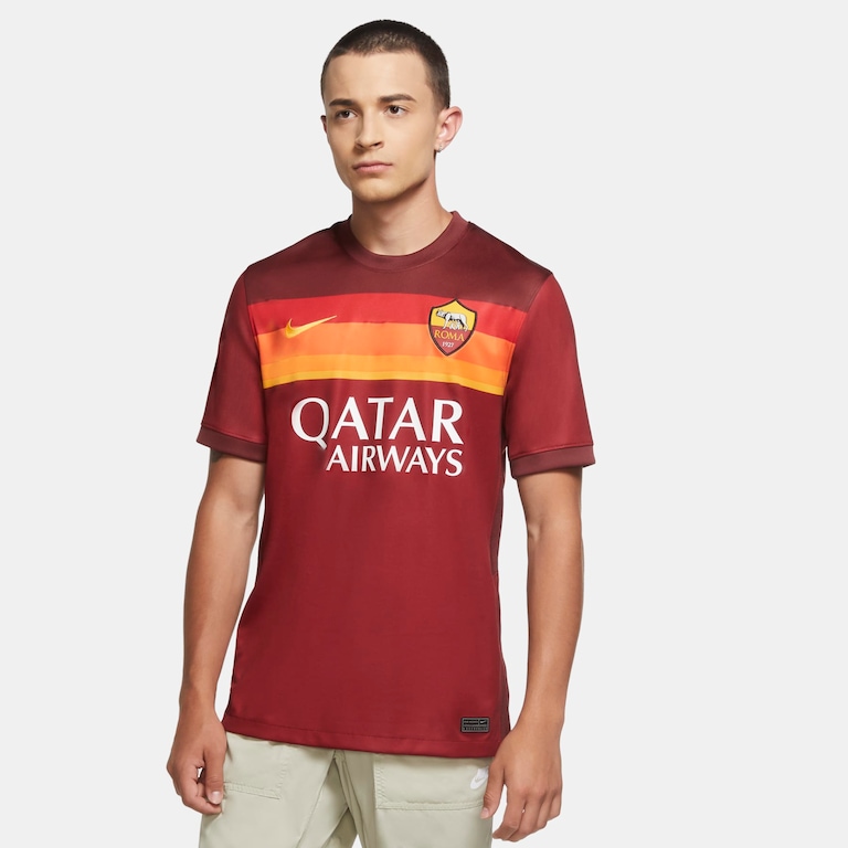 Camiseta Nike Roma I 2020/21 Torcedor Pro Masculina - Foto 1
