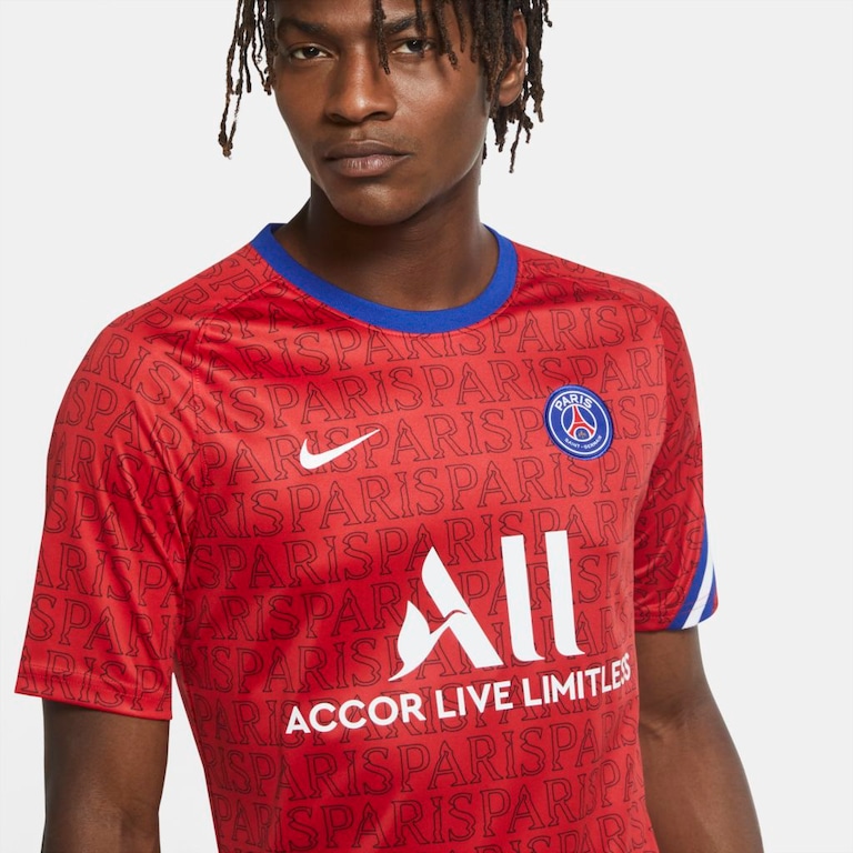Camisa Nike PSG Pré Jogo 2020/21 Masculina - Foto 3