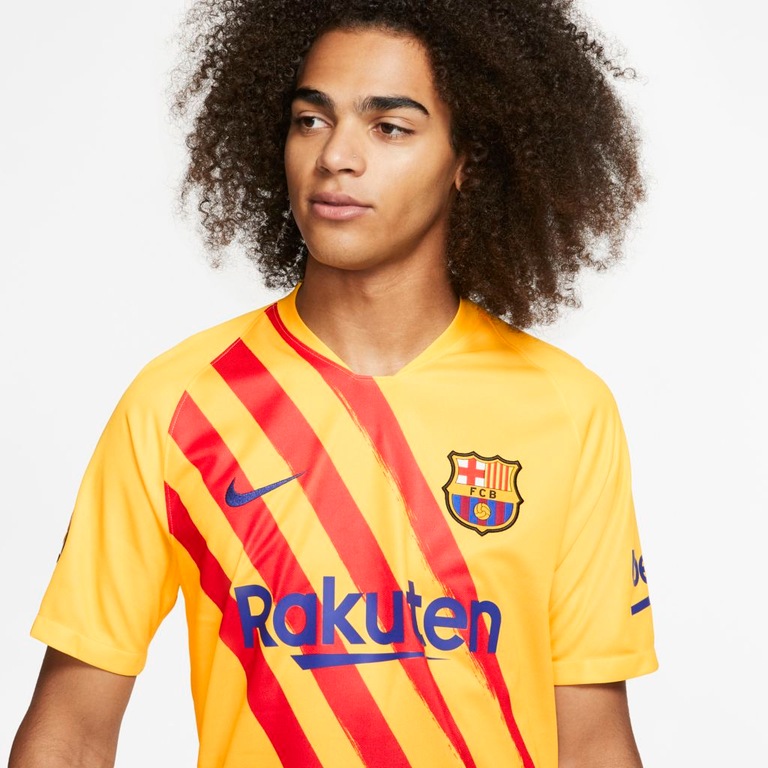 Camisa Nike Barcelona "Senyera" 2019/20 Torcedor Pro Masculina - Foto 3