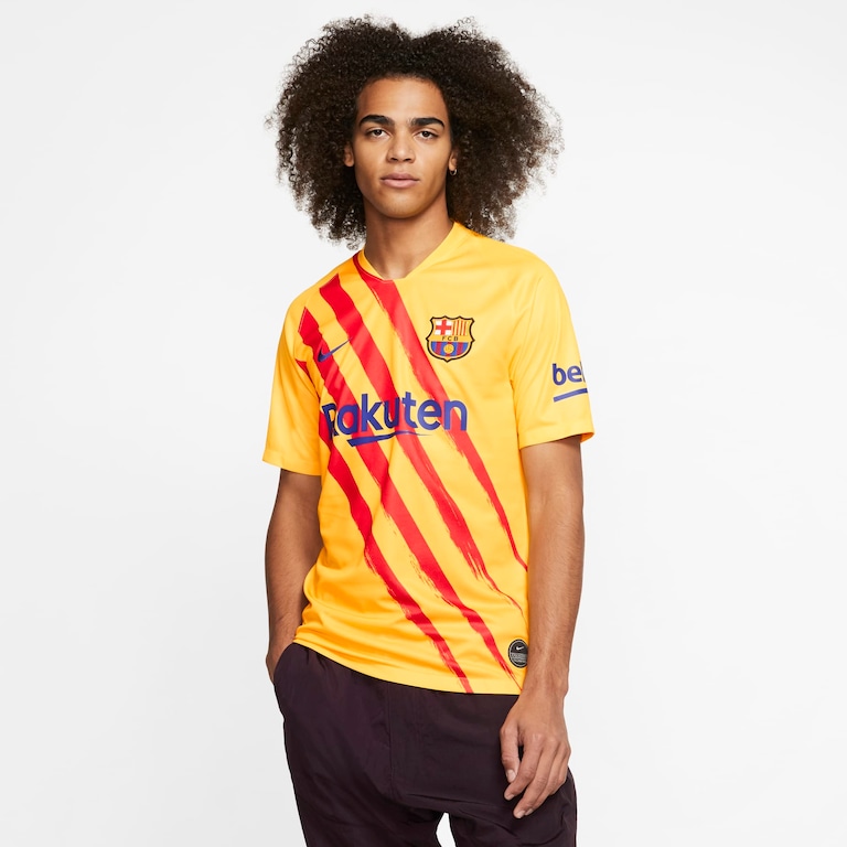 Camisa Nike Barcelona "Senyera" 2019/20 Torcedor Pro Masculina - Foto 1