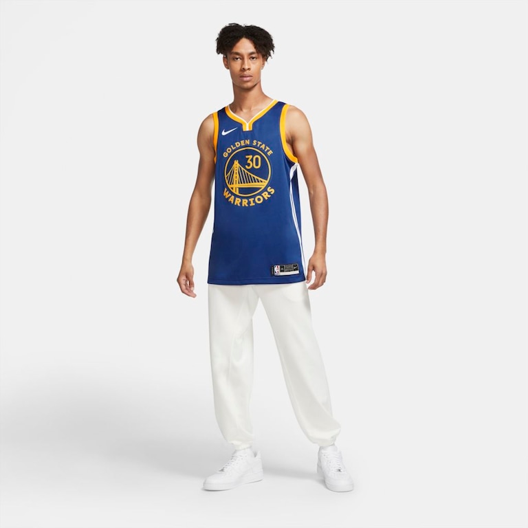 Regata Nike Stephen Curry Warriors Icon Edition 2020 Masculina - Foto 6