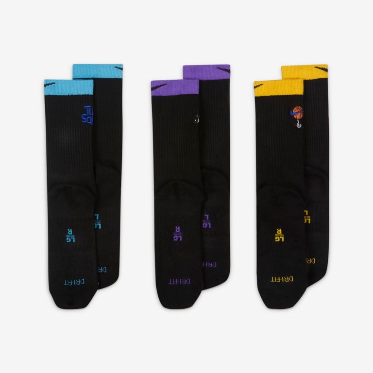 Meia Nike Basketball Crew Unissex (3 pares) - Foto 3