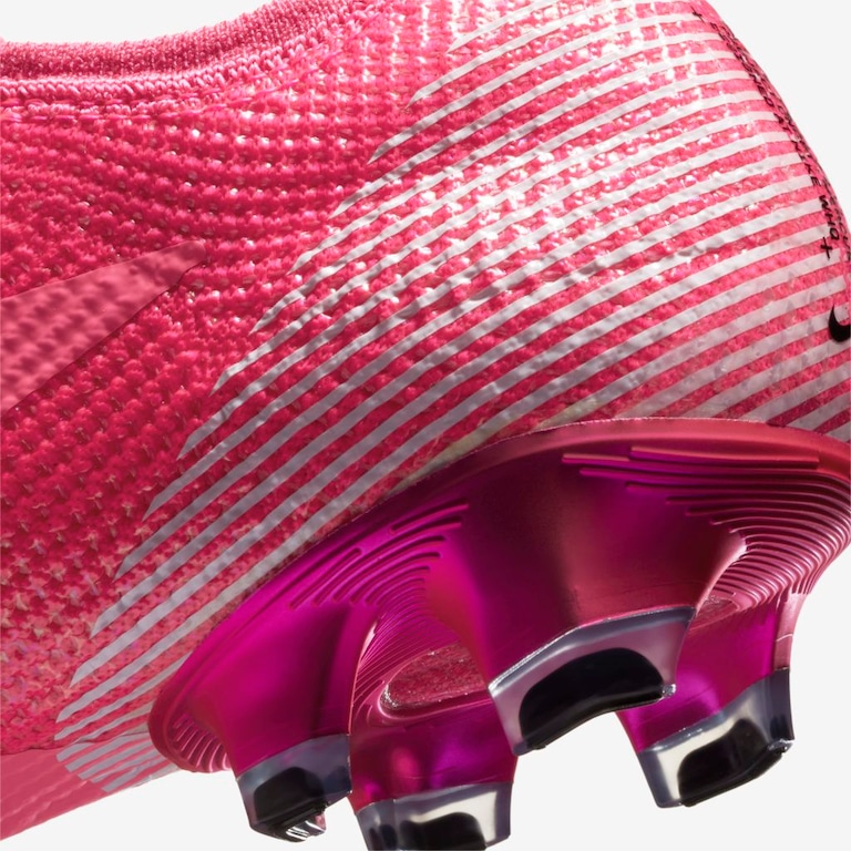 Chuteira Nike Mercurial Vapor 13 Elite Mbappé Rosa Campo - Foto 9