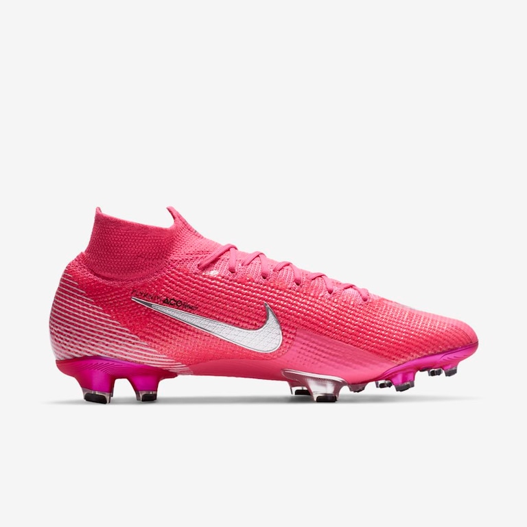 Chuteira Nike Mercurial Superfly 7 Elite Mbappé Rosa Campo - Foto 3