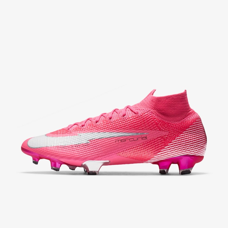 Chuteira Nike Mercurial Superfly 7 Elite Mbappé Rosa Campo - Foto 1