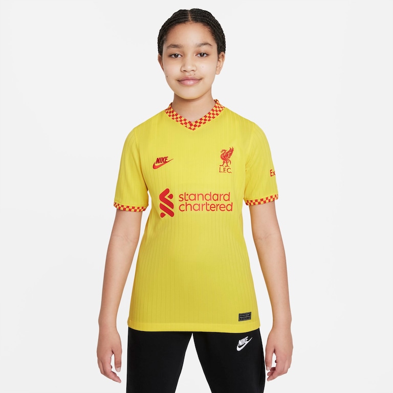 Camiseta Nike Liverpool Nike III 2021/22 Torcedor Pro Infantil - Foto 1