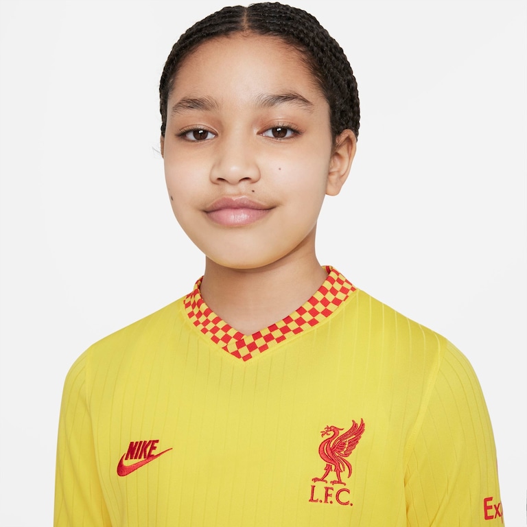 Camiseta Nike Liverpool Nike III 2021/22 Torcedor Pro Infantil - Foto 3