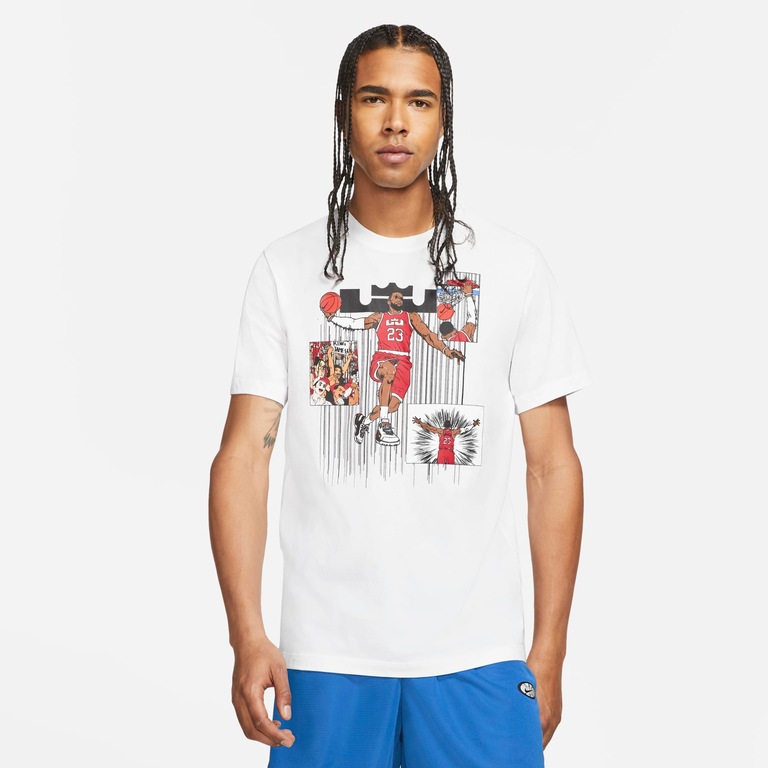 Camisa Nike Lakers LeBron Logo Masculina - Foto 1