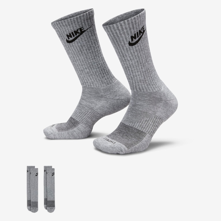 Meia Nike Everyday Plus Cushioned (2 Pares) Unissex - Foto 1