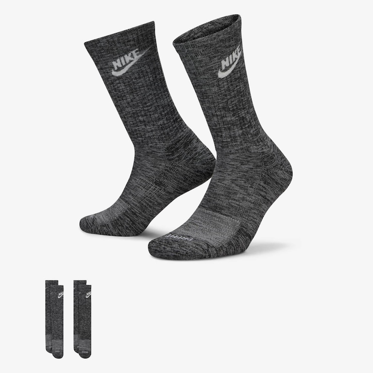 Meia Nike Everyday Plus Cushioned (2 Pares) Unissex - Foto 1