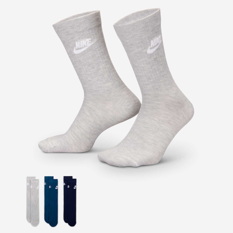 Meias Nike Sportswear Everyday Essential (3 Pares) Unissex - Foto 1
