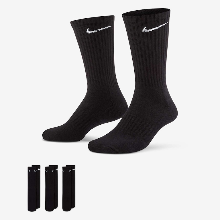 Meia Nike Everyday Cushioned (3 Pares) Unissex - Foto 5
