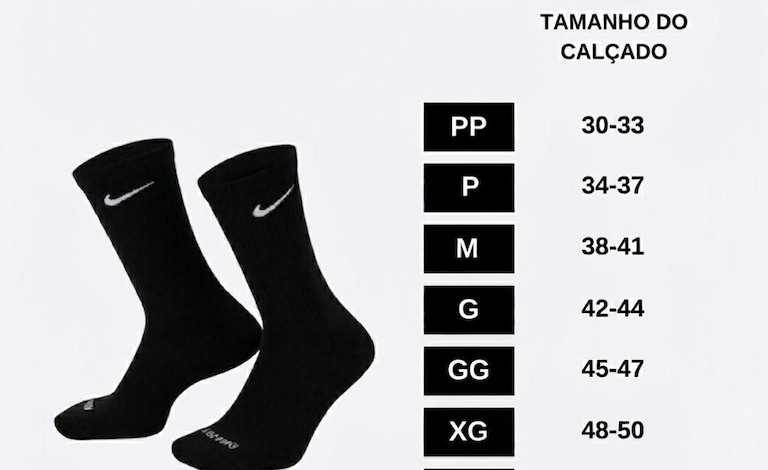 Meia Nike Everyday Cushion (3 pares) Unissex - Foto 5