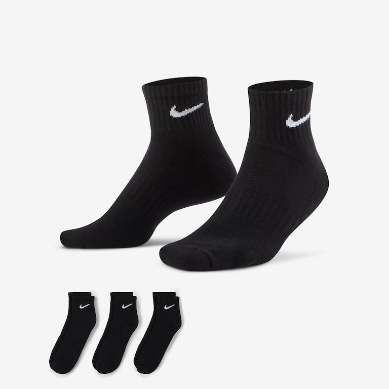 Meia Nike Everyday Cushion (3 pares) Unissex - Foto 1