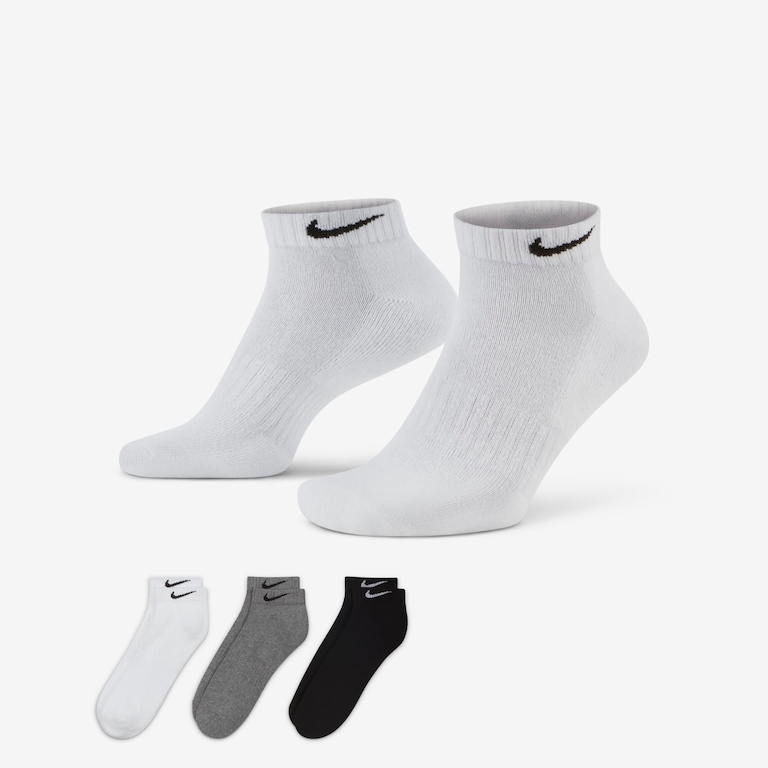 Meia Nike Everyday Cushion (3 pares) Unissex - Foto 1