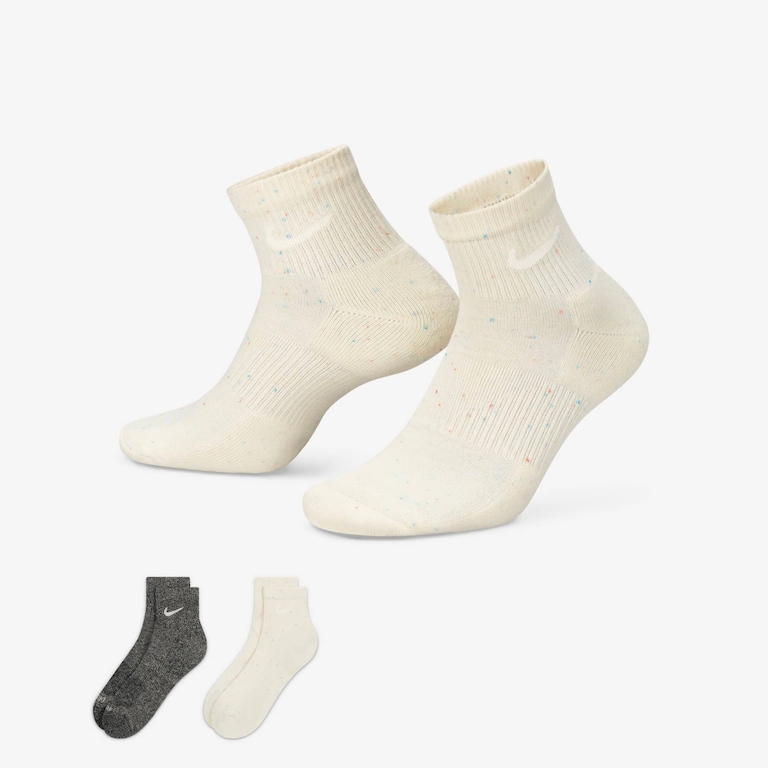 Meia Nike Everyday Plus Unissex (2 Pares) - Foto 1