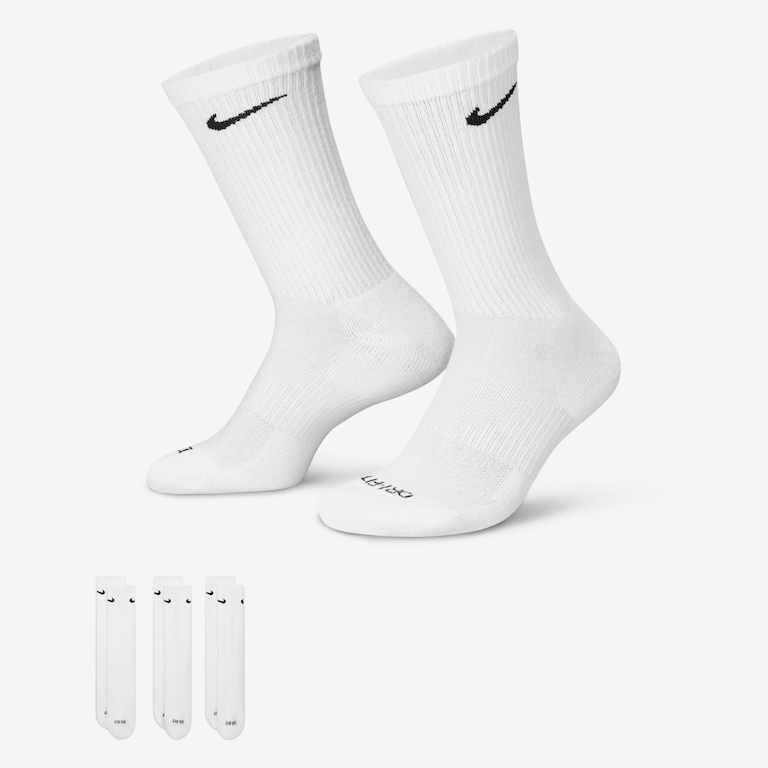 Meia Nike Everyday Plus (3 Pares) Unissex - Foto 1