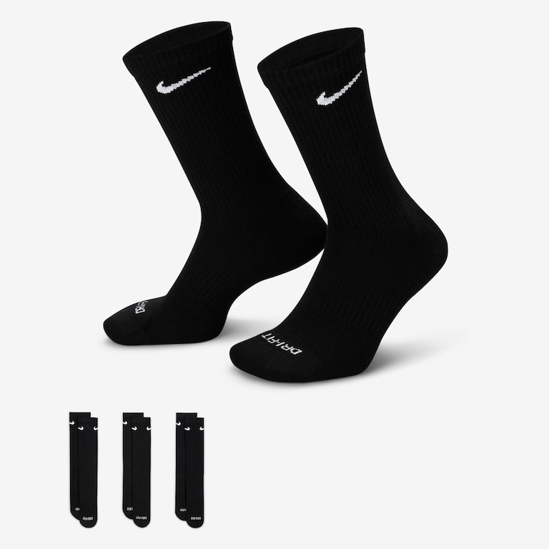 Meia Nike Everyday Plus (3 Pares) Unissex - Foto 1