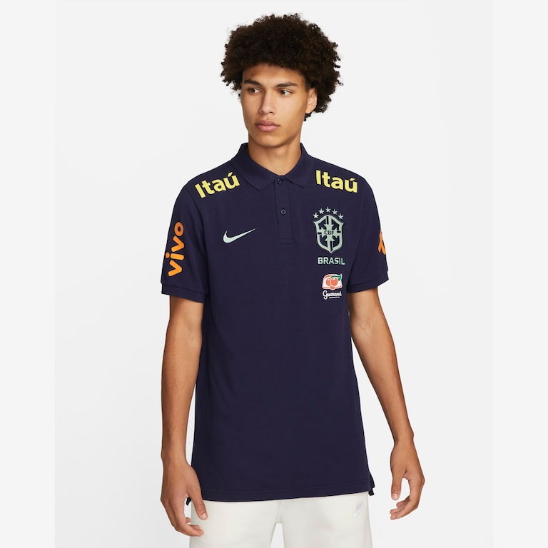 Camisa Polo Nike Sportswear Brasil Masculina - Foto 1