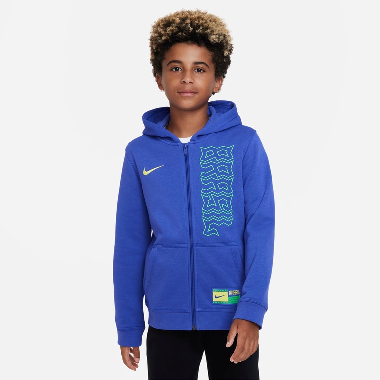 Blusão Nike Brasil Club Fleece Infantil - Foto 1