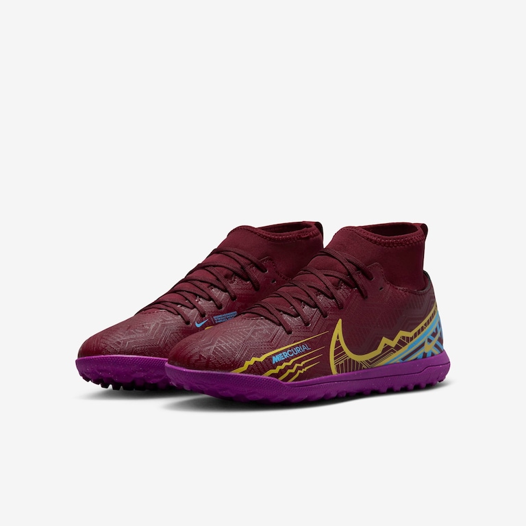 Chuteira Nike Mercurial Superfly 9 Club KM Infantil Society - Foto 5