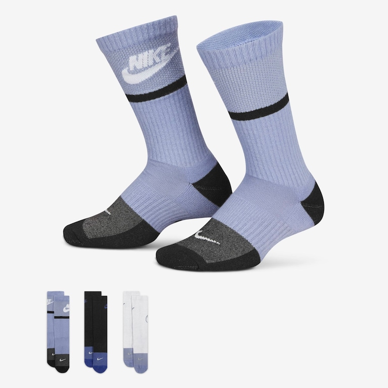 Meia Nike Everyday Cush Crew (3 Pares) Infantil - Foto 1