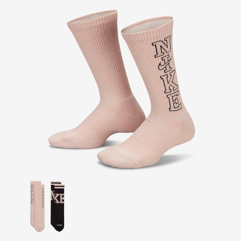 Meia Nike Everyday Plus Cush Crew (2 Pares) Unissex - Foto 1