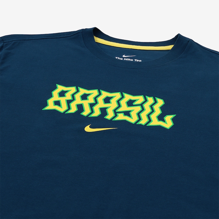 Camiseta Nike Brasil Swoosh Masculina - Foto 3