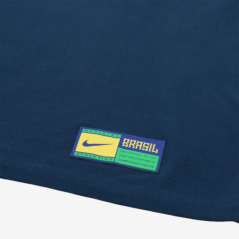 Camiseta Nike Brasil Swoosh Masculina - Foto 4
