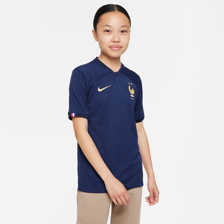 Camisa Nike França I 2022/23 Torcedor Pro Infantil - Foto 1