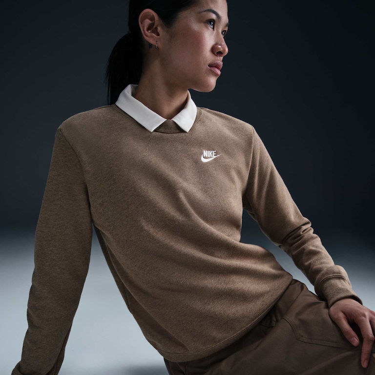 Blusão Nike Sportswear Club Fleece Crew Feminino - Foto 3