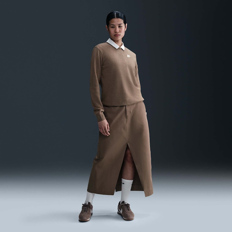 Blusão Nike Sportswear Club Fleece Crew Feminino - Foto 4