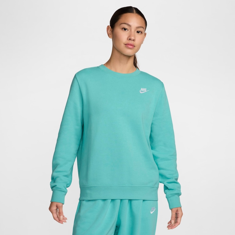 Blusão Nike Sportswear Club Fleece Crew Feminino - Foto 1