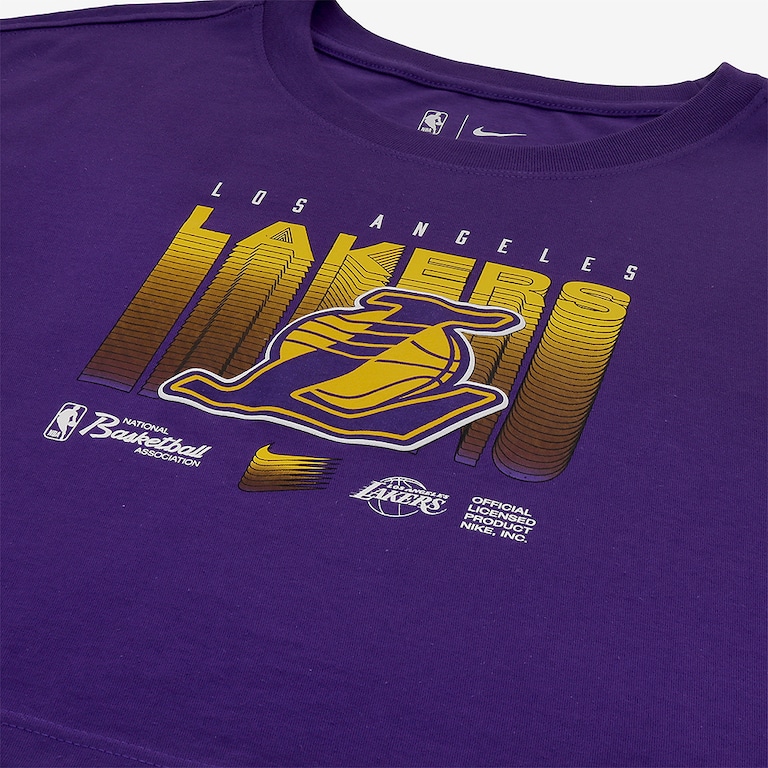 Camiseta Nike Los Angeles Lakers Courtside Feminina - Foto 3