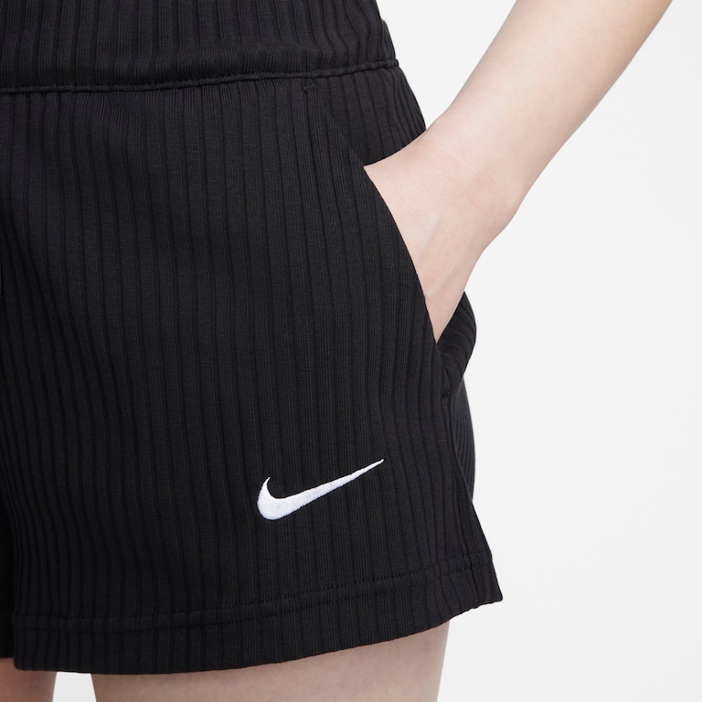 Shorts Nike Sportswear Rib Jersey Feminino - Foto 4