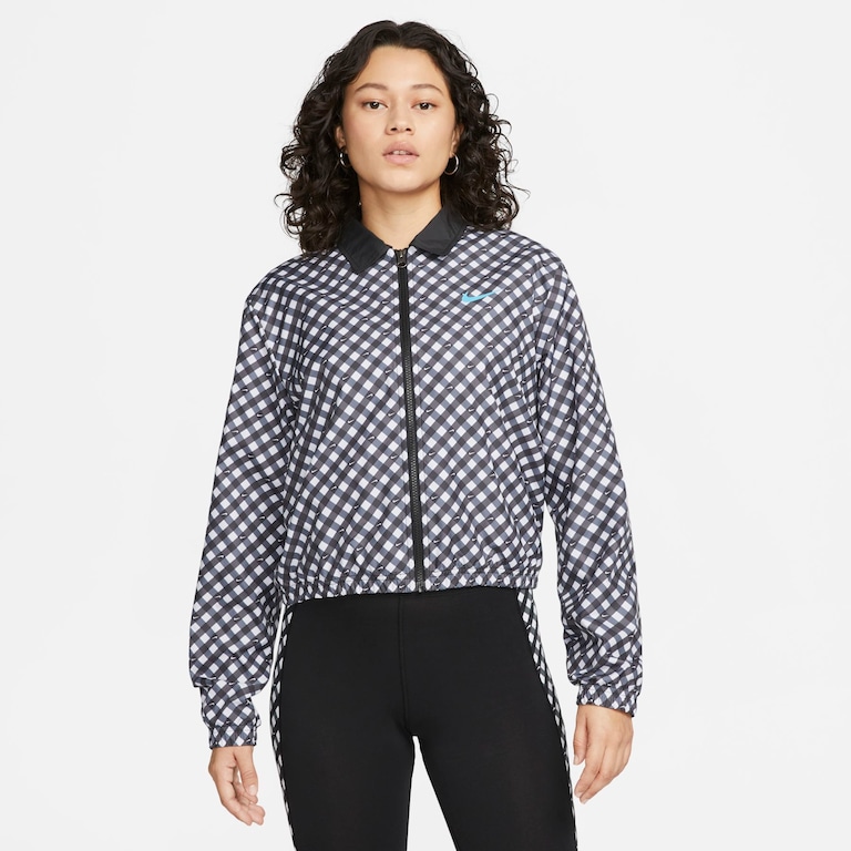 Jaqueta Nike Sportswear Gingham Coach Feminina - Foto 1