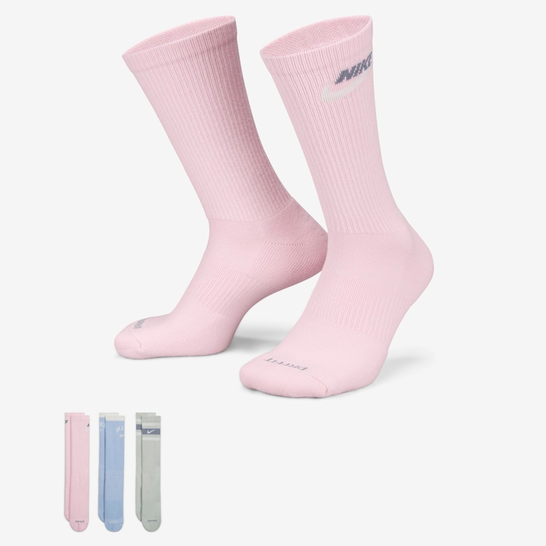 Meia Nike Everyday Plus (3 Pares) Unissex - Foto 1