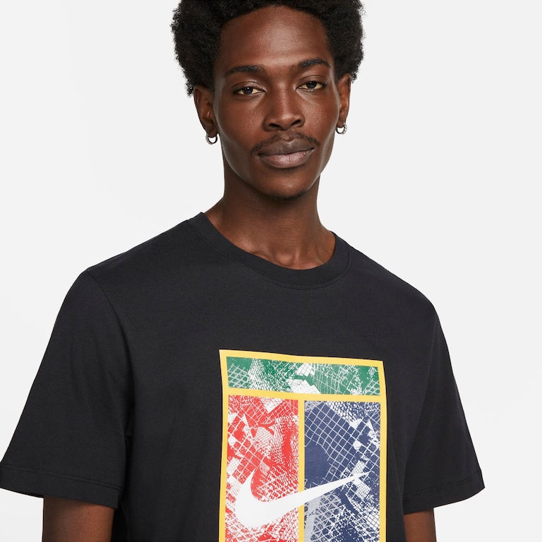 Camiseta Nike Court Heritage Masculina - Foto 3
