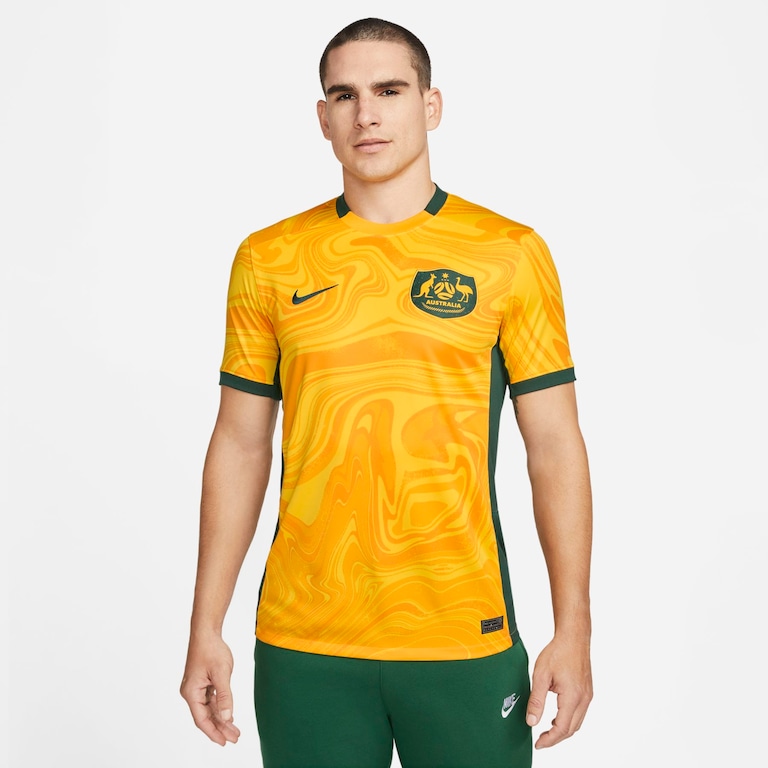 Camisa Nike Austrália I 2023/24 Torcedor Pro Masculina - Foto 1